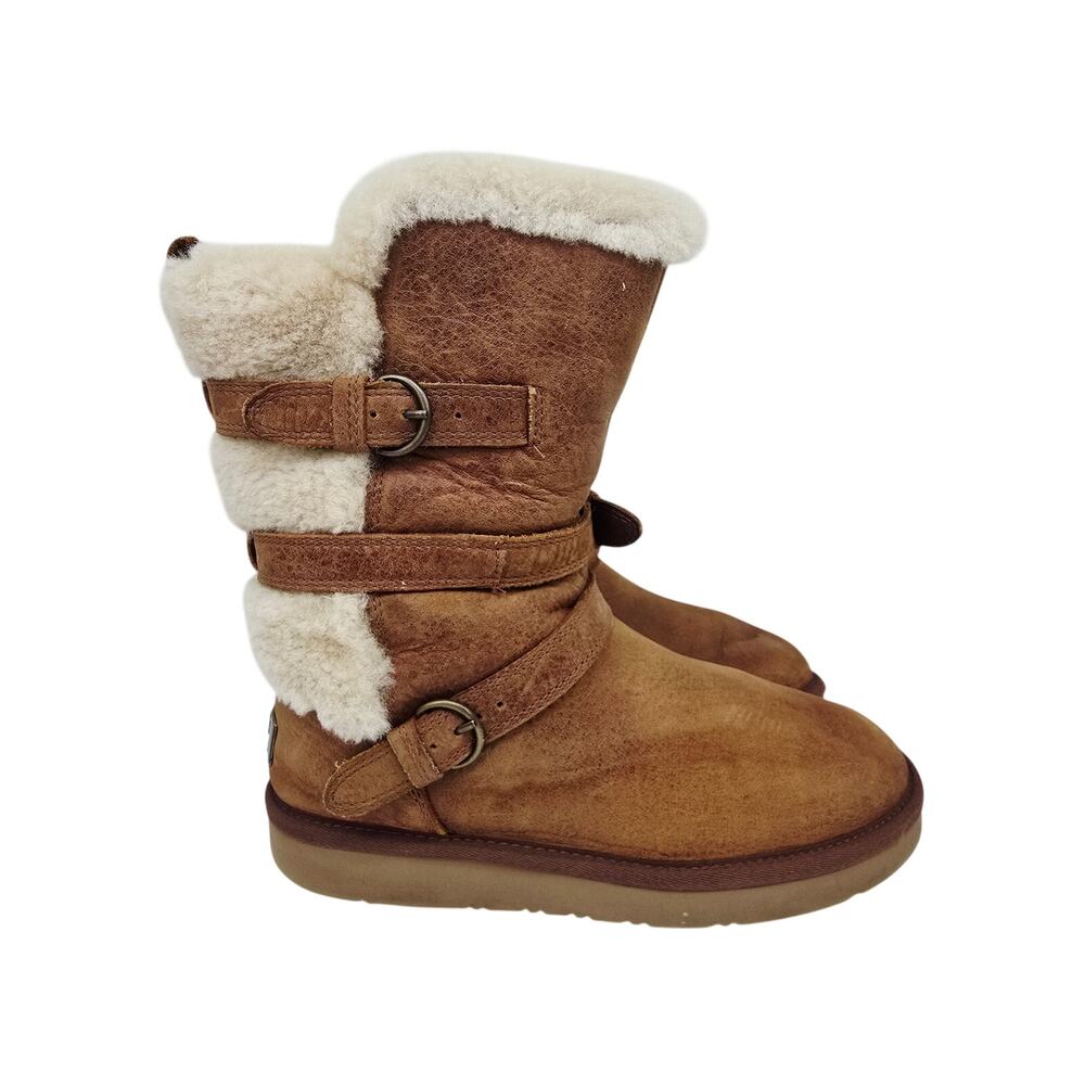 UGG Beckett Women's Shearling Leather Boots Brown 7
